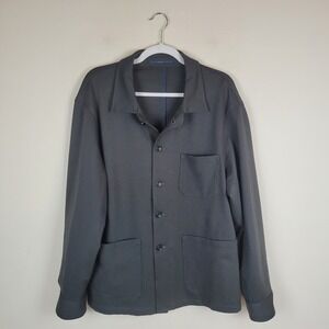 AT.P.CO Jacket Mens IT54 Dark Gray Tess Button Up Workwear Utility Chore Italy